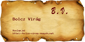 Bolcz Virág névjegykártya